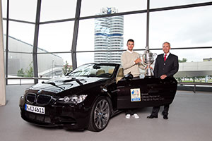 BMW Welt, München, Dr. Friedrich Eichiner, Mitglied des Vorstands der BMW AG, Finanzen und Martin Kaymer