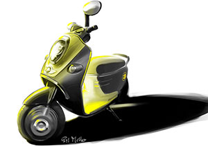 MINI Scooter E Concept, Designskizze