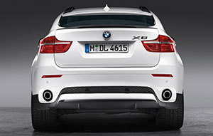 BMW X6 mit BMW Performance Produkten, Heckansicht