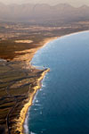 Südafrikanische Küste vom Flugzeug aus gesehen 