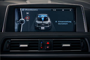 BMW 640i Coupe, Bordmonitor, Klimatisierung