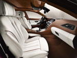 Das neue BMW 6er Gran Coupé, Interieur: Leichtbausitz, BMW Individual Volllederausstattung Opalweiß mit Amarobraun