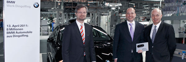 �bergabe des achtmillionsten in Dingolfing produzierten BMW.