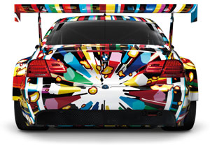Heckansicht des BMW M3 GT2 Art Car Jeff KoonsHeckansicht des BMW M3 GT2 Art Car Jeff Koons