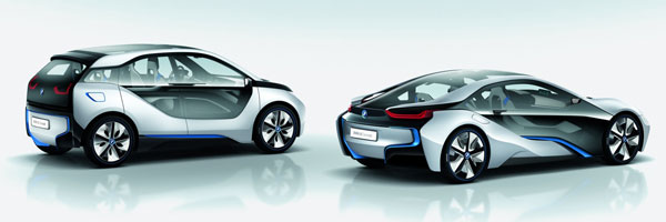BMW i3 und BMW i8 Concept Fahrzeuge