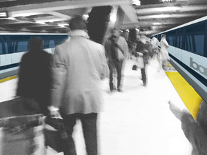 Inspirational image of BART's new generation of train cars created by BMW Group DesignworksUSA