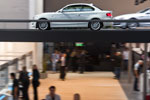 BMW ActiveE fahrend präsentiert in der BMW Messehalle auf der IAA 2011