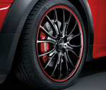 18 Zoll Leichtmetallfelge Cross Spoke Red Stripe
