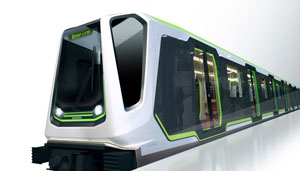 Siemens Metro Inspiro: Charakteristischer oktagonaler ZugkopfSiemens Metro Inspiro: Charakteristischer oktagonaler Zugkopf