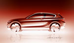 Exterieurskizze des neuen BMW 1er 3-Türer von Nicolas Huet, Exterieur Designer BMW 1er