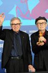 Paolo (80) und Vittorio Taviani (82). Preisträger Goldener Bär. Pressekonferenz.