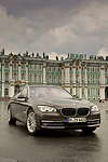 BMW 750Li (F02 LCI) on location in St. Petersburg