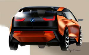 BMW i3 Concept Coupe, Designzeichnung