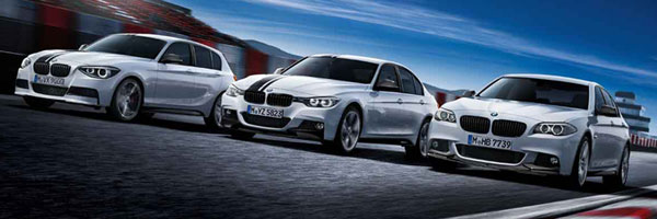  BMW 1er, BMW 3er und BMW 5er mit BMW Performance Komponenten