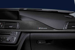 BMW 3er Limousine, BMW M Performance Interieurleiste Carbon mit Alcantara