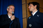 BMW Motorsportdirektor Jens Marquardt und DTM Champion 2012 Bruno Spengler bei der Essen Motor Show 2012 