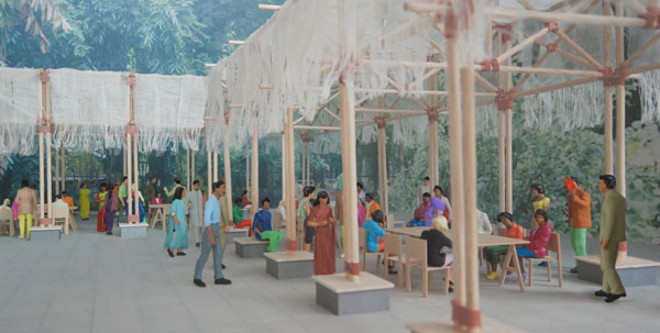 BMW Guggenheim Lab Mumbai, architektonisches Modell, Dr. Bhau Daji Lad Museum