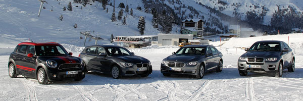 Snow Down 2012 im österreichischen Kühtai zeigt die BMW Group Allradkompetenz.