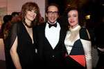 Martina Gedeck, Oskar Roehler und Maria Schrader bei der 'BMW Golden Bear Lounge' Er&ouml;ffnung - bei der 63. Berlinale