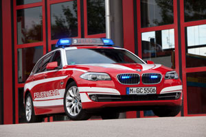 BMW 5er Touring Kommandoeinsatzwagen der Feuerwehr.