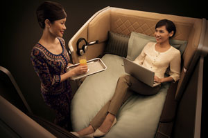BMW Group DesignworksUSA für Singapore Airlines: Loungeflair in der Ersten Klasse.