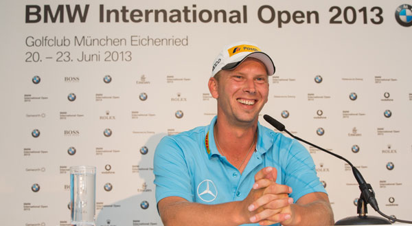 25. BMW International Open, Golfclub Eichenried, 19. Juni 2013, Pressekonferenz, Marcel Siem