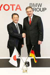 Akio Toyoda, Präsident Toyota Motor Corporation, und Dr. Norbert Reithofer, Vorsitzender des Vorstands der BMW AG