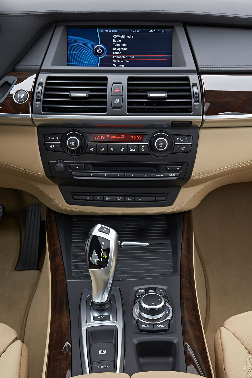 Foto: BMW X5, 2. Generation, Modell E70, Interieur, Mittelkonsole  (vergrößert)