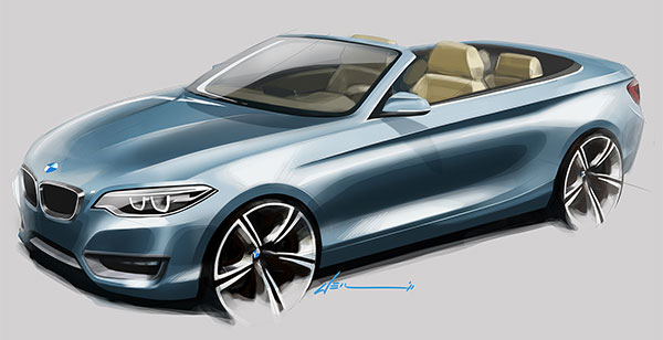BMW 2er Cabrio, Designskizze