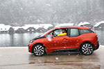 Knigssee, 24. Januar 2014. Francesco Friedrich und Anschieber Jannis Bcker testen den BMW i3.