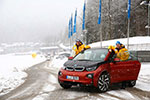 Knigssee, 24. Januar 2014. Francesco Friedrich und Anschieber Jannis Bcker testen den BMW i3.