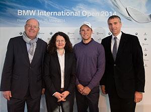 BMW International Open - Auftaktpressekonferenz: Josef Spyth, Stefanie Wurst, Max Kieffer, Marco Kaussler