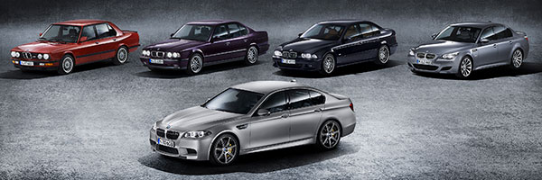 BMW M5 '30 Jahre M5' mit seinen Ahnen