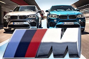 Starke Präsenz: der neue BMW X5 M und der neue BMW X6 M.