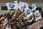 Budapest, 01.06.2014. BMW-Fans feiern die guten Platzierungen der BMW-Fahrer.
