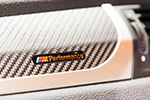 BMW X4 xDrive35d mit BMW M Performance Komponenten: Interieurleisten Carbon mit Chrom-Zierblenden (1.160 Euro)