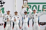 Bill Auberlen (USA), Andy Priaulx (GBR), Joey Hand (USA), Maxime Martin (BEL), No 55, BMW Team RLL, BMW Z4 GTE. 2. Platz GTLM Klasse.