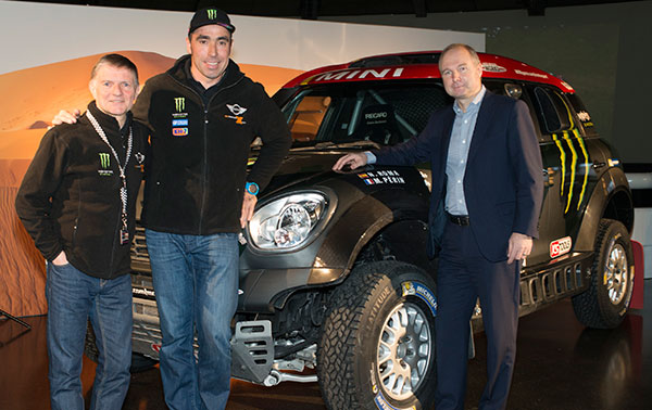 Joan 'Nani' Roma (ES) Michel Périn (FR) - MINI ALL4 Racing # 300 - Monster Energy Rally Raid Team - Dakar 2015 -- Jochen Goller (Senior Vice President MINI)