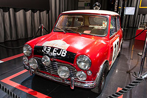 Morris Mini Cooper S - Rallye Werkswagen '33 EJB', ausgestellt auf der Techno Classica 2014