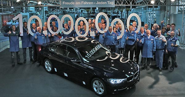 BMW Group Werk München fertigt 10-millionste BMW 3er Limousine