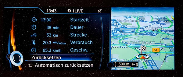 Bord-Bildschirm im BMW i3.