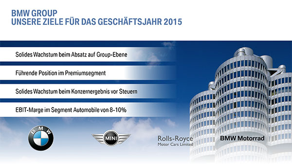 BMW Bilanzpressekonferenz 2015 - Zielf für das Geschäftsjahr 2015