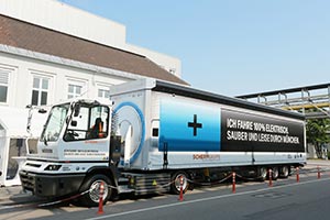 Der von der BMW Group und SCHERM Gruppe im Juli 2015 in Betrieb genommene Elektro-LKW