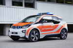 Der BMW i3 als Notarzt-Einsatzfahrzeug.