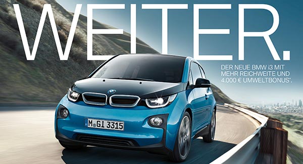 WEITER - Der revolutionäre BMW i3, jetzt mit deutlich mehr Reichweite.