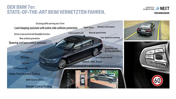 BMW 7er: State-of-the-art beim vernetzten Fahren.