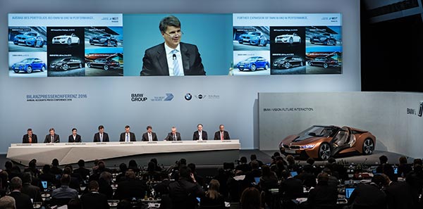 BMW Group Bilanzpressekonferenz am 16.03.2016 in der BMW Welt in München 