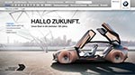 HALLO ZUKUNFT- die Jubiläumskampagne von BMW Deutschland. Die Landingpage der www.bmw.de.