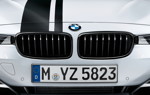 BMW 3er Limousine (F30), BMW M Performance Frontziergitter Schwarz.