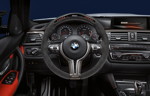 BMW M3 Limousine / M4 Coupé (F80 / F82), BMW M Performance Lenkrad Alcantara mit Carbonblende und Race-Display.